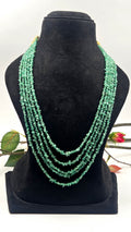 Natural Emerald 5-Layered Necklace