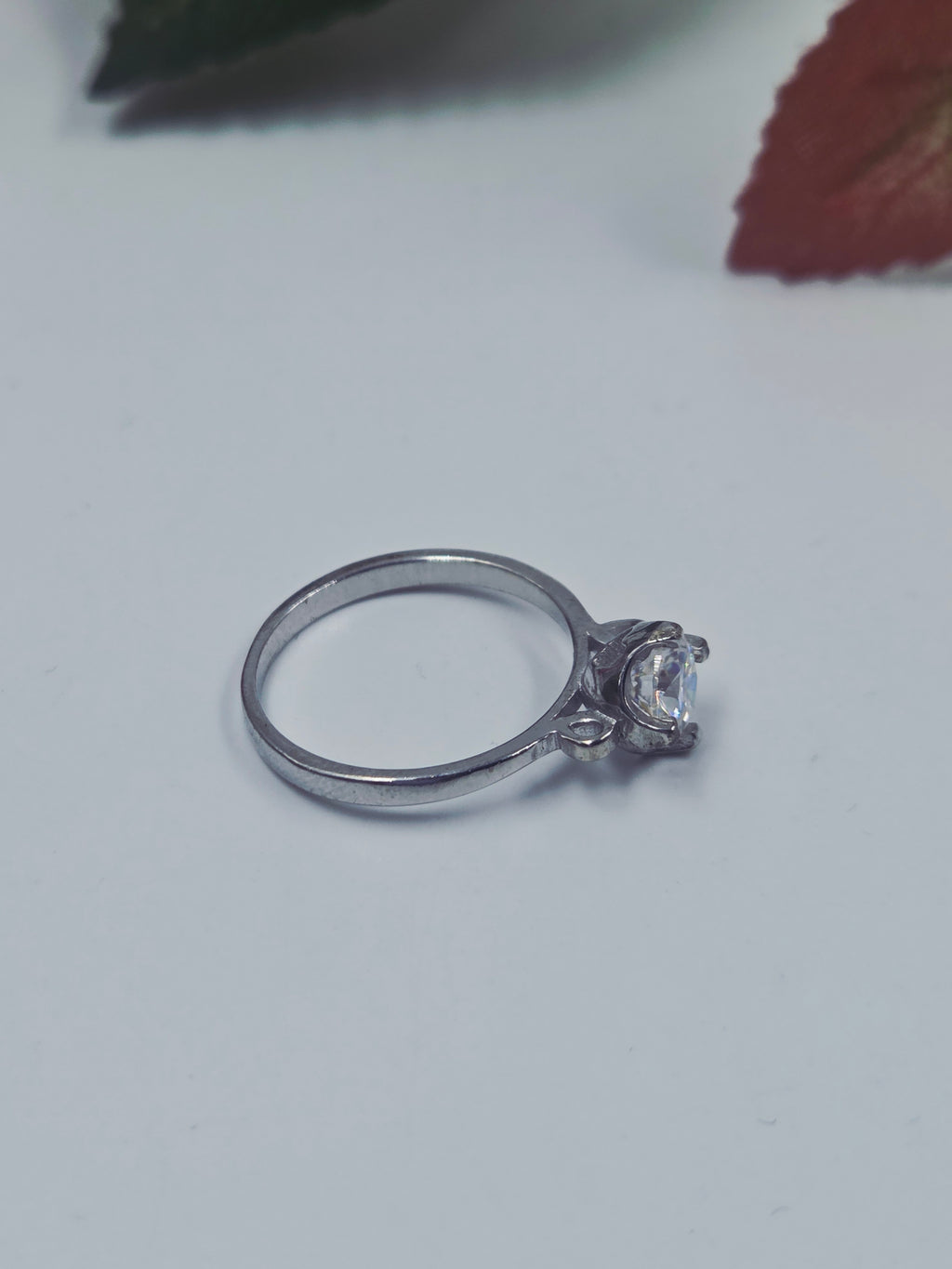 Radiant Moissanite Silver Ring (GRA Certified)