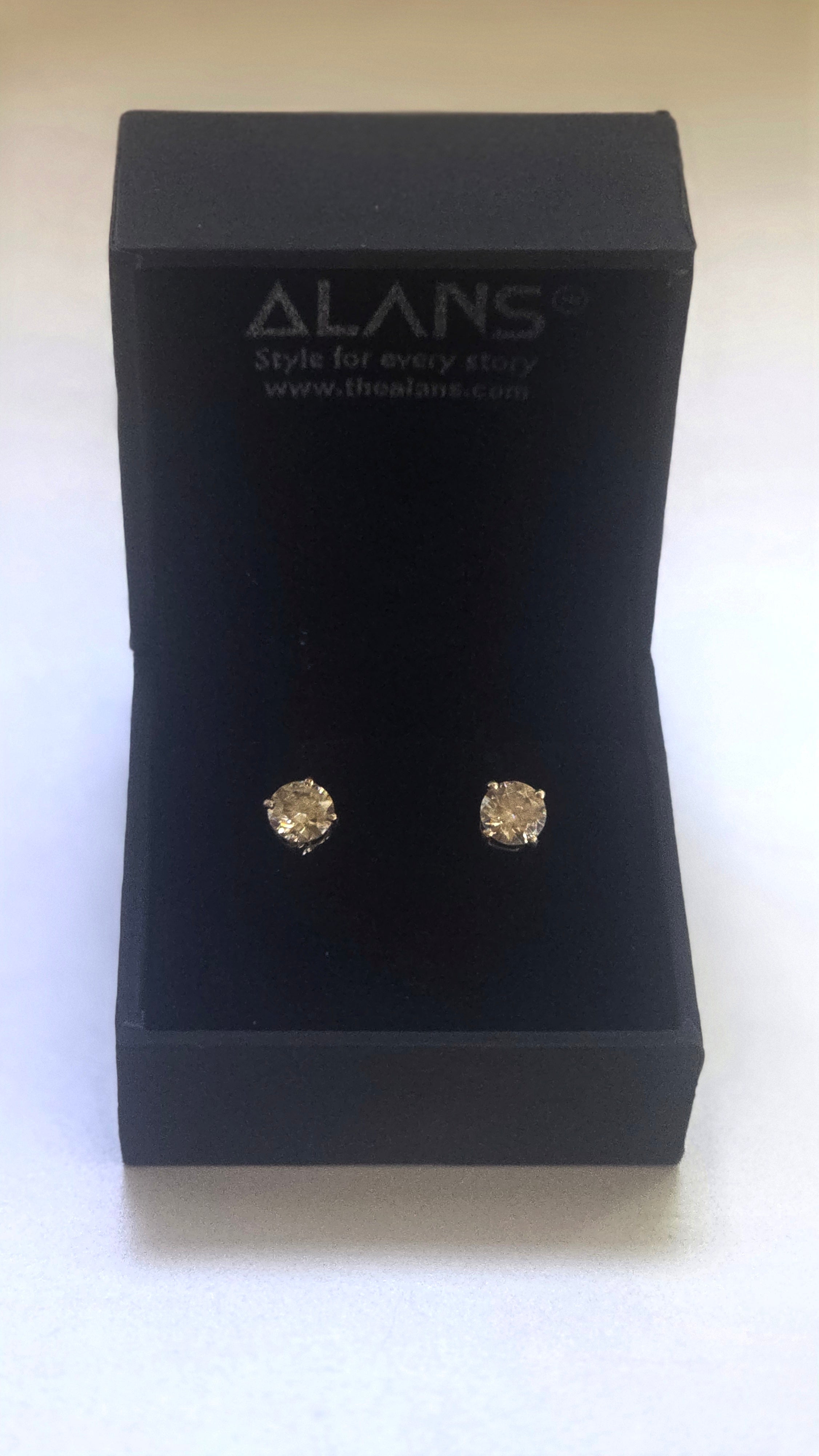 Moissanite Earrings in Sterling Silver with Certificate