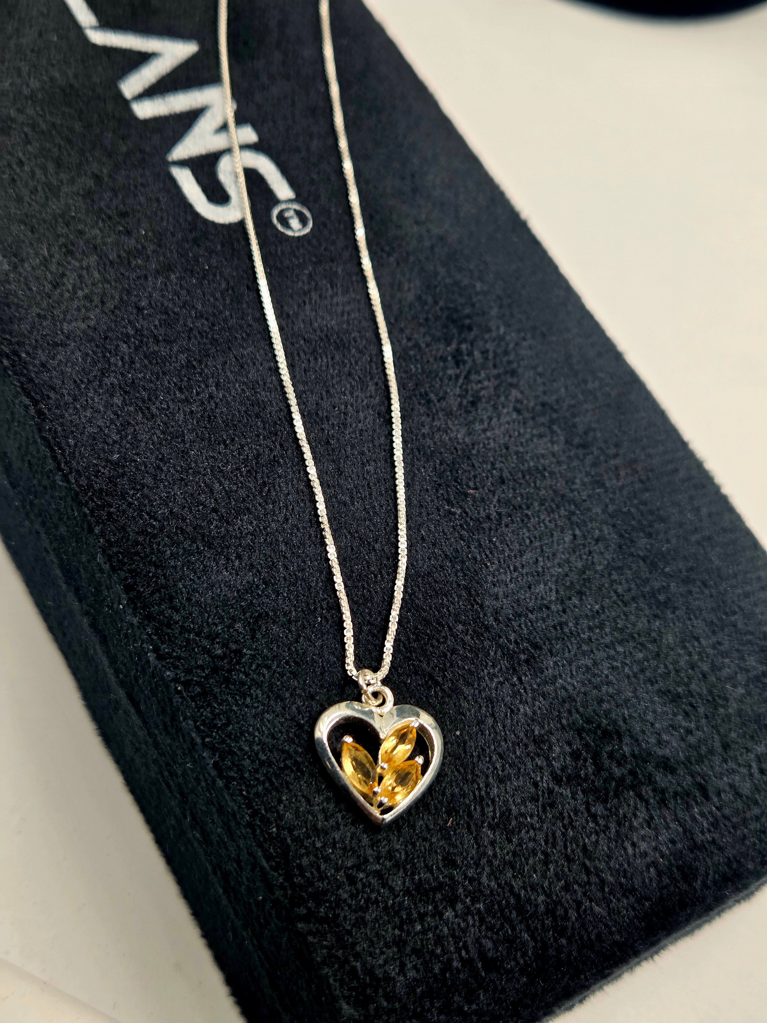 Citrine Necklace in Sterling Silver