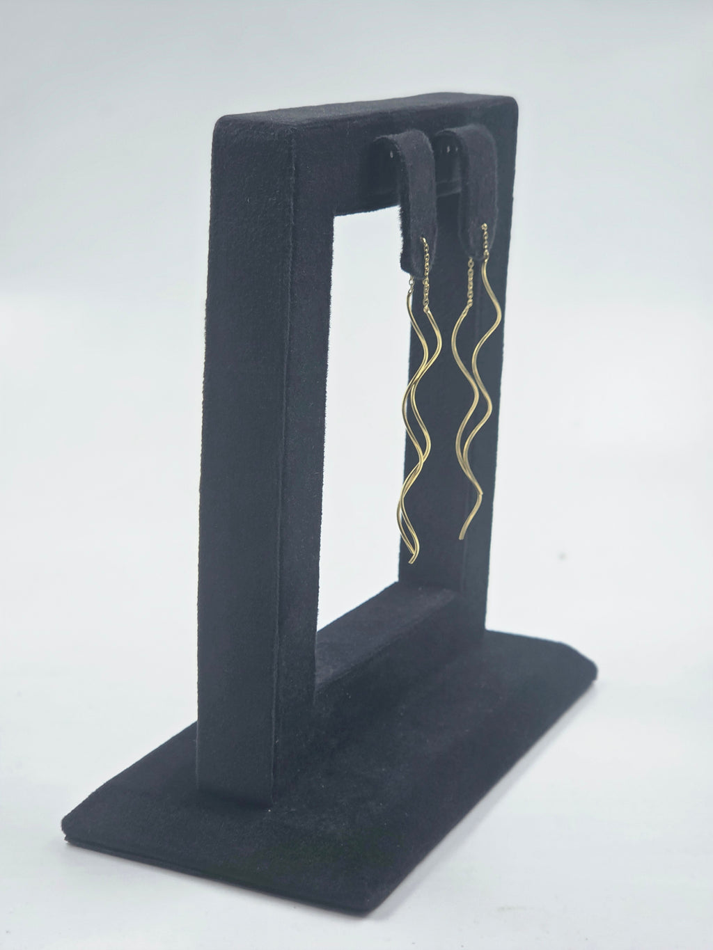 Sterling Silver Wave Dangle Earrings