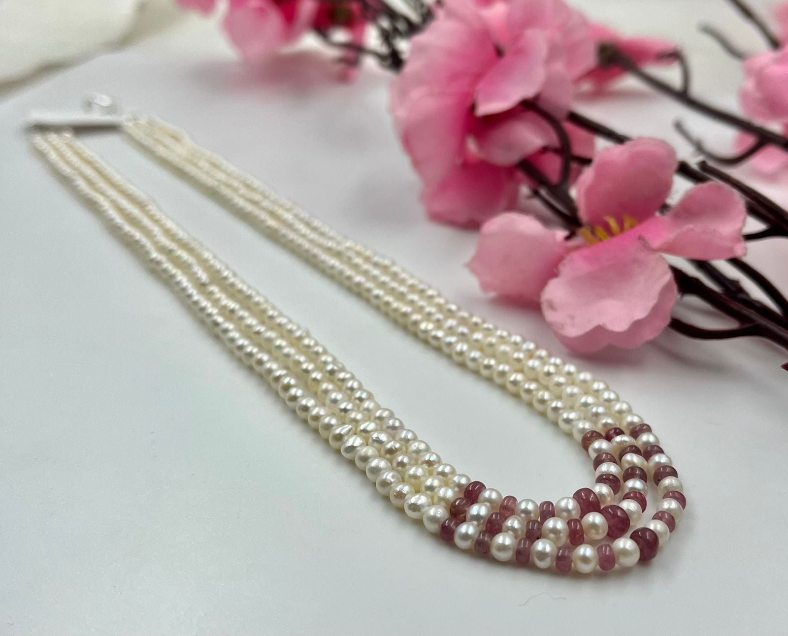 Royal Bloom 3-Line Necklace