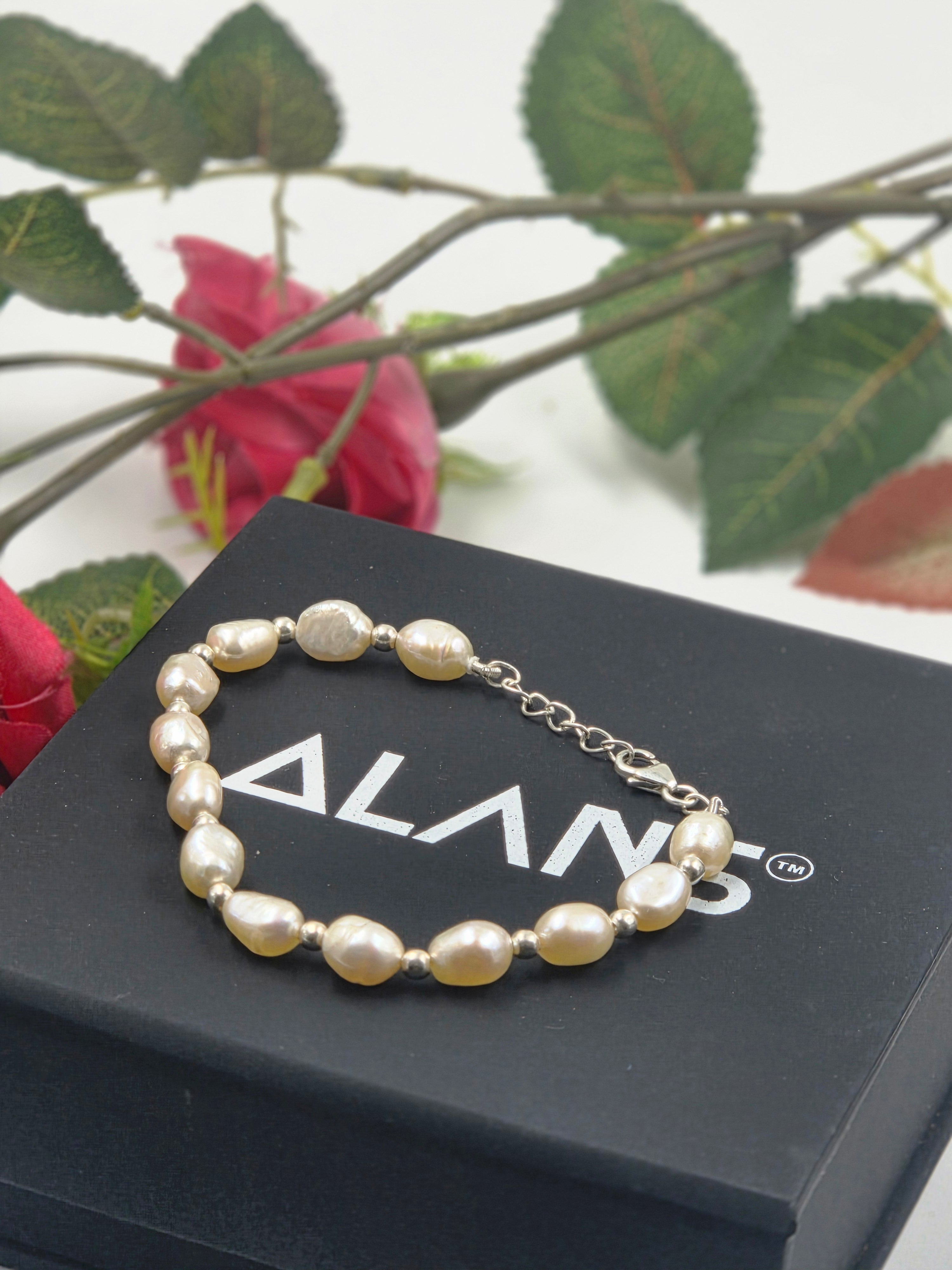 Pearl Rhythm Sterling Silver Bracelet