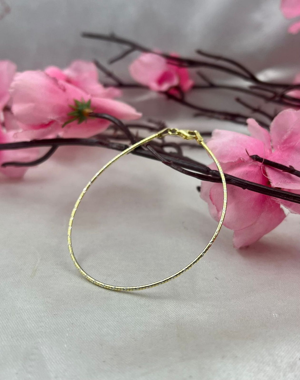 Sterling Silver Bracelet with Yellow Polish
