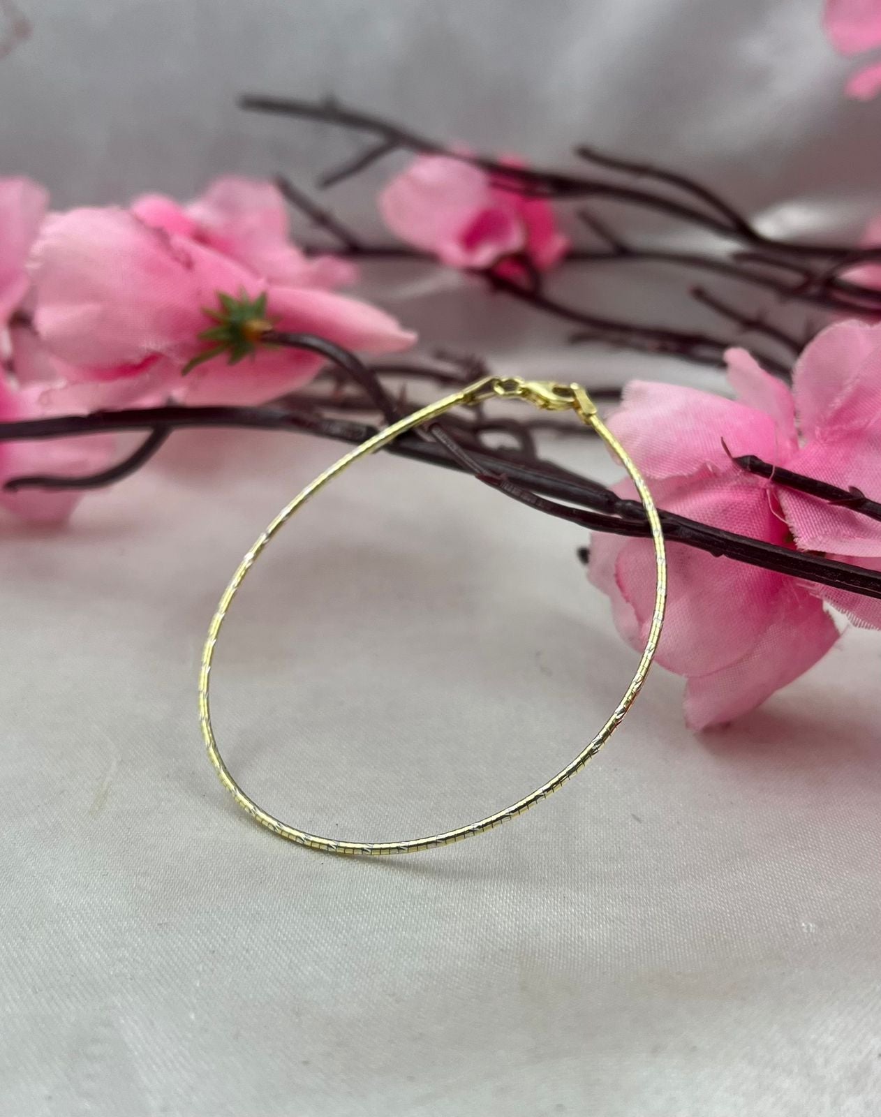 Sterling Silver Bracelet with Yellow Polish