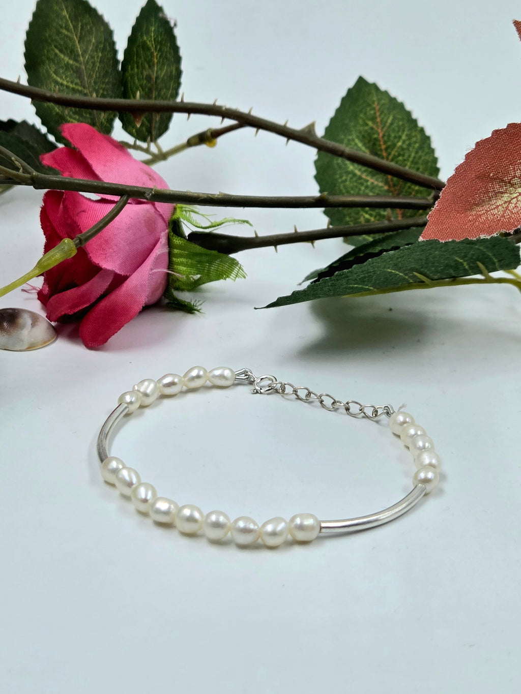 Freshwater Pearl Bracelet in Sterling Silver