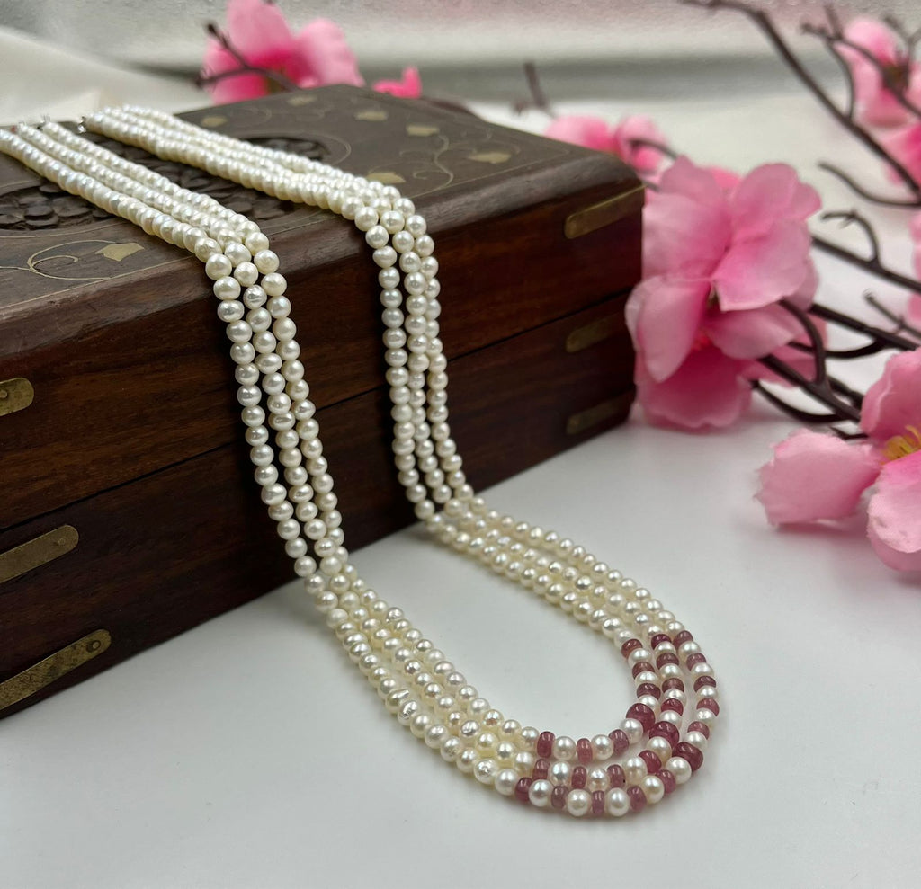 Royal Bloom 3-Line Necklace