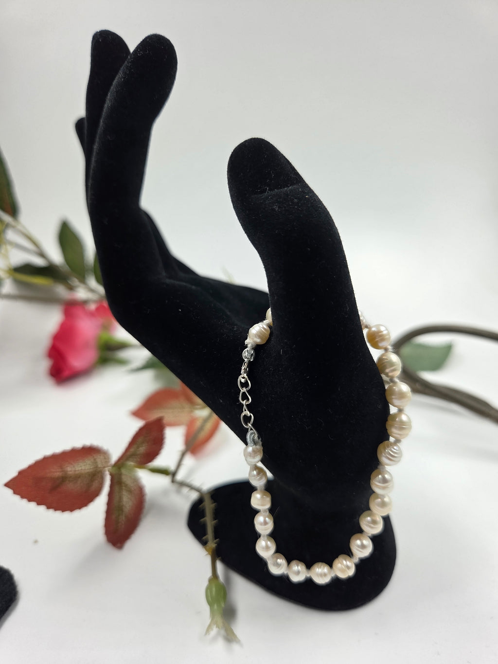 Freshwater Pearl Necklace & Bracelet Set – Sterling Silver, 5mm Pearls