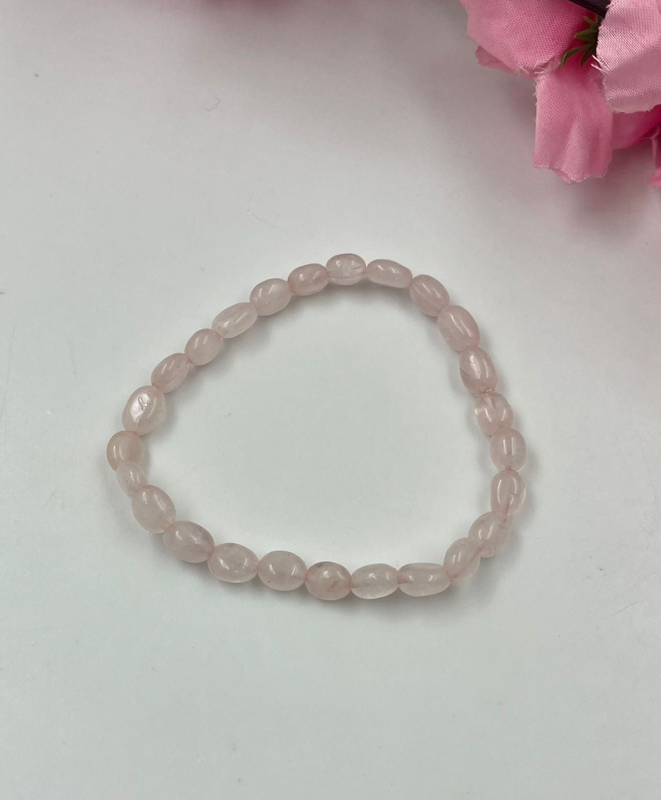 Real Rose Quartz Bracelet (Elastic)
