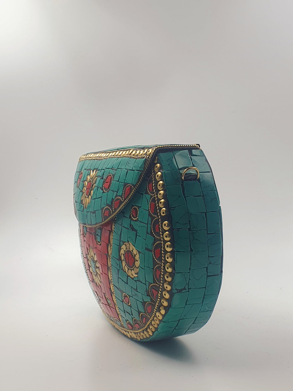 Gleaming Mosaic Inlay Clutch