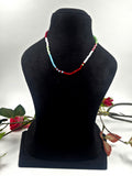 Beaded Necklace with Sterling Silver Lock