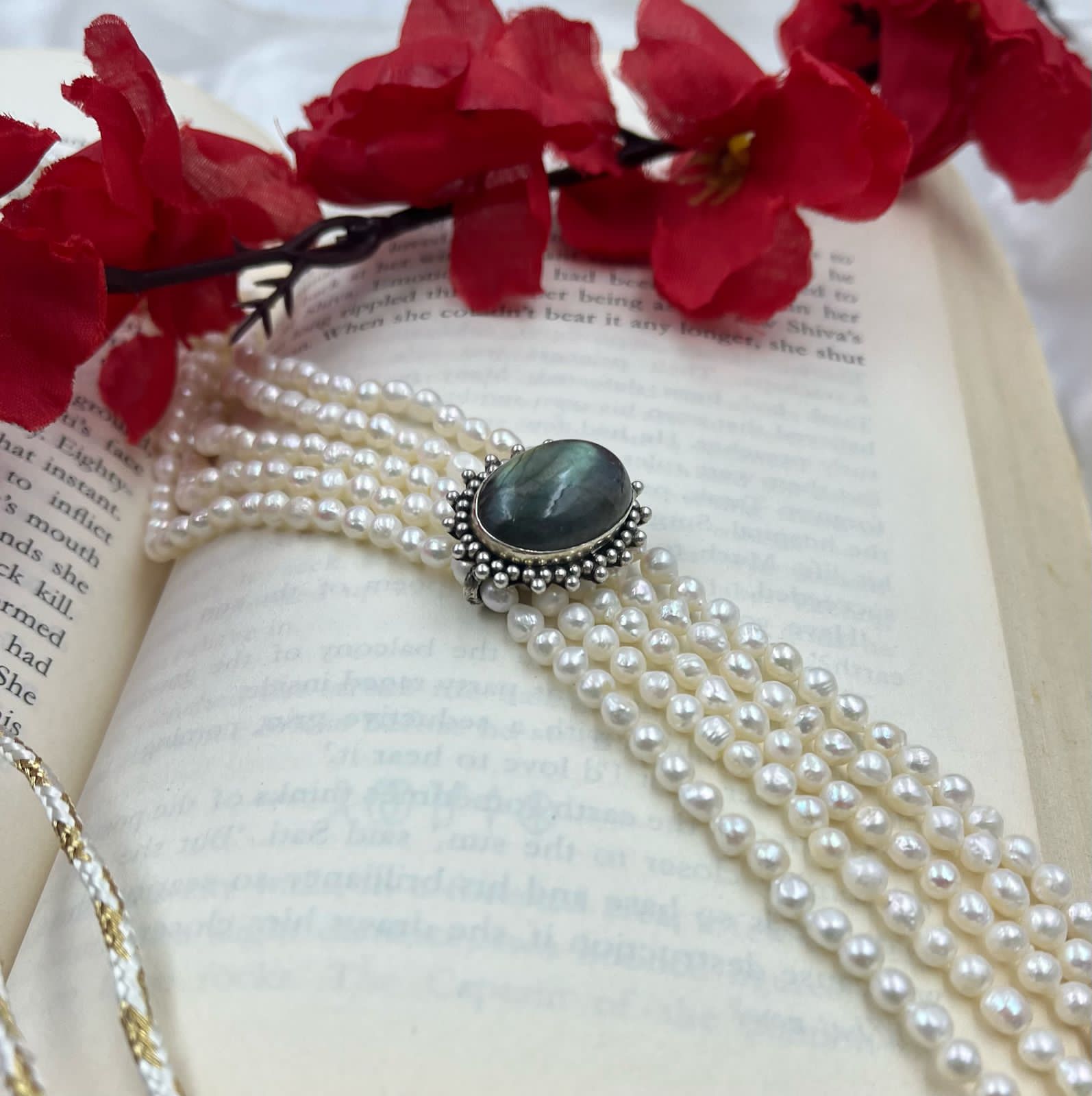 Mystic Moon Pearl Choker