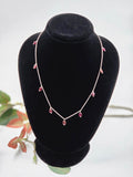 GF Ruby Drop Necklace in Sterling Silver