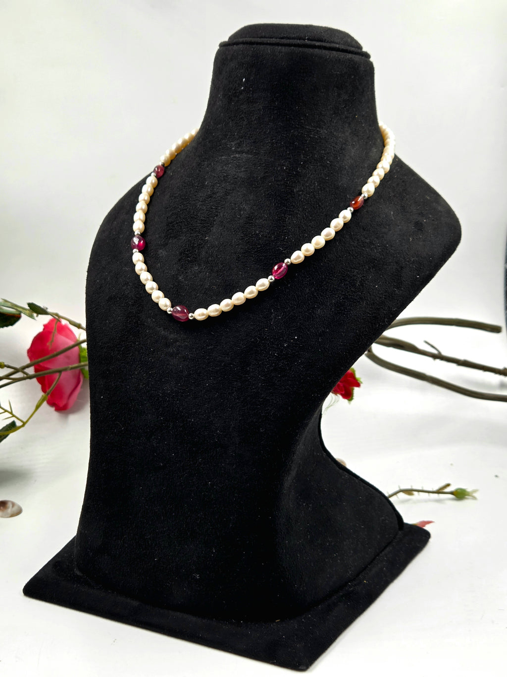 GF Ruby & Freshwater Pearl Necklace