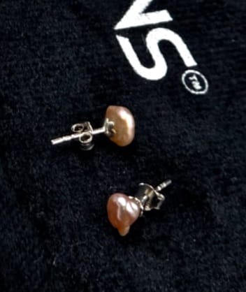 Irregular Freshwater Pearl Studs – Sterling Silver