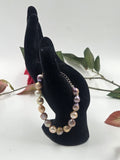 Natural Pinkish Freshwater Pearl Bracelet in Sterling Silver