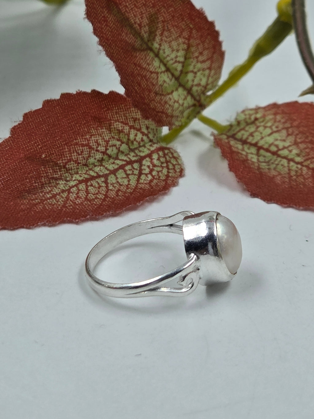 Minimal Freshwater Pearl Ring in Sterling Silver