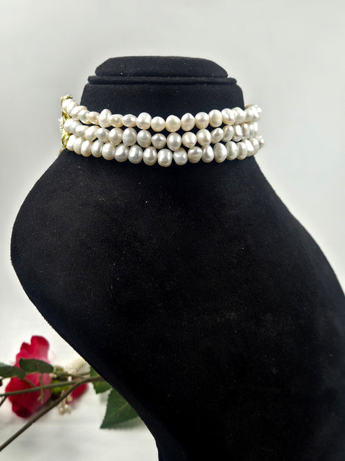 3-Line Freshwater Pearl Choker