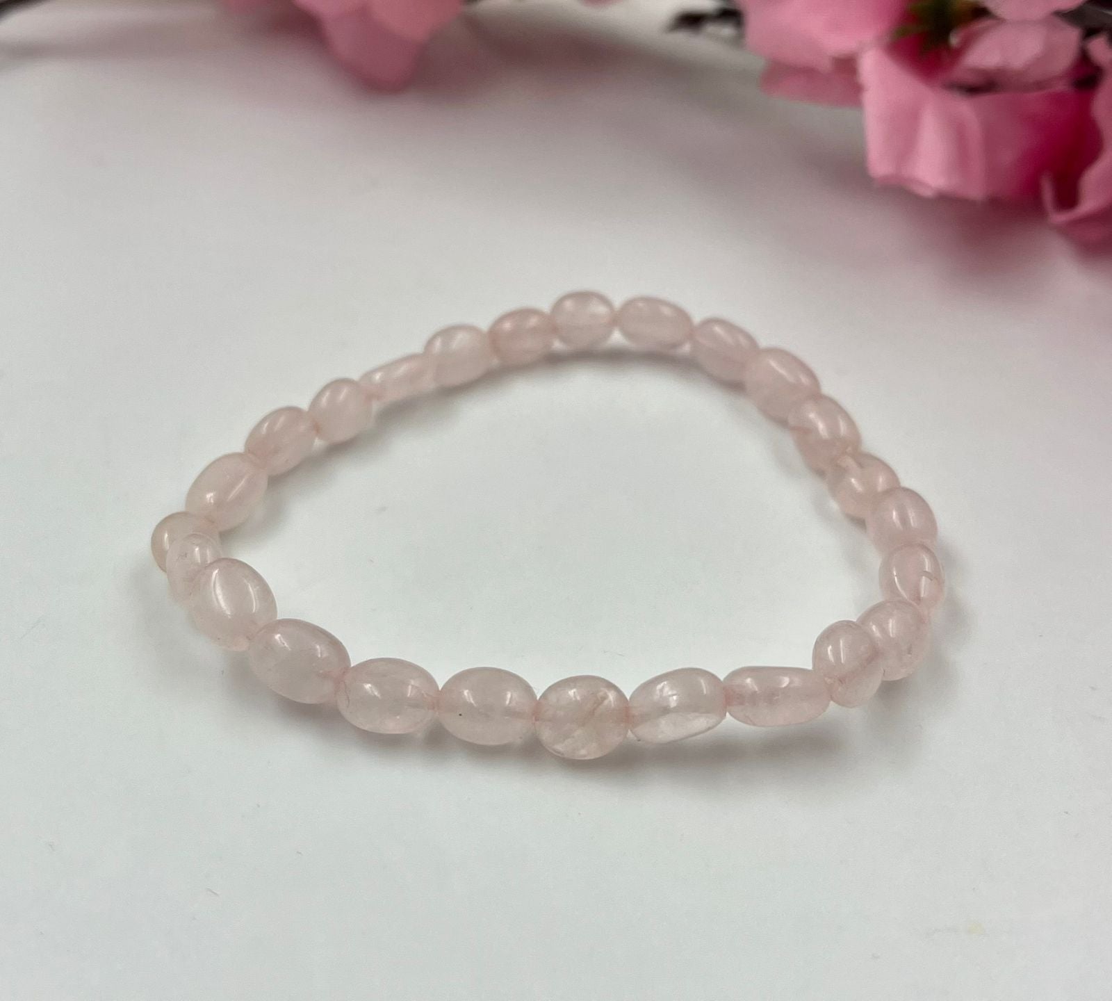 Real Rose Quartz Bracelet (Elastic)