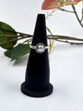 Sterling Silver Ring with Central Freshwater Pearl