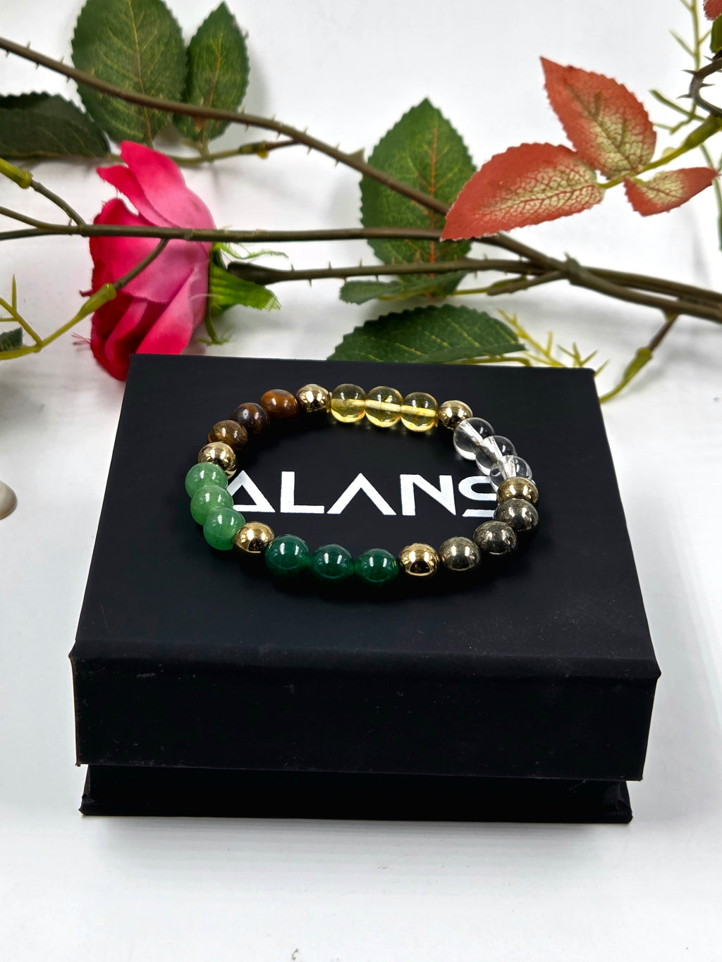 Multi-Stone Chinese Beads Bracelet