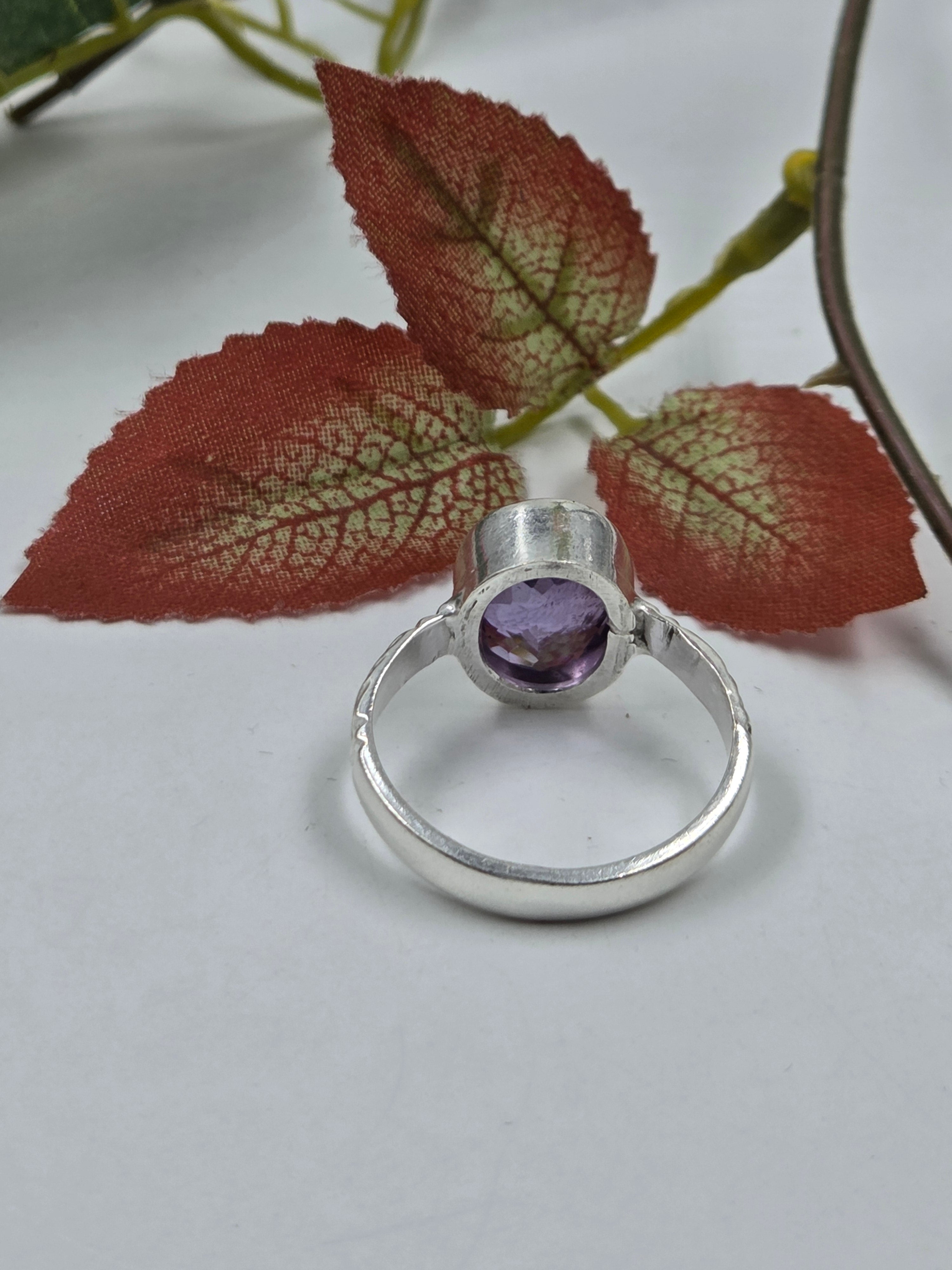Amethyst Men’s Ring in Sterling Silver