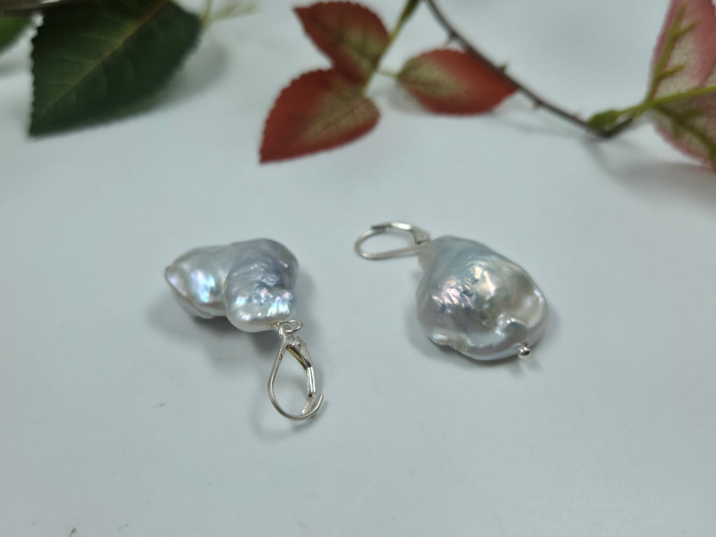Baroque Pearl Drop Earrings – Sterling Silver