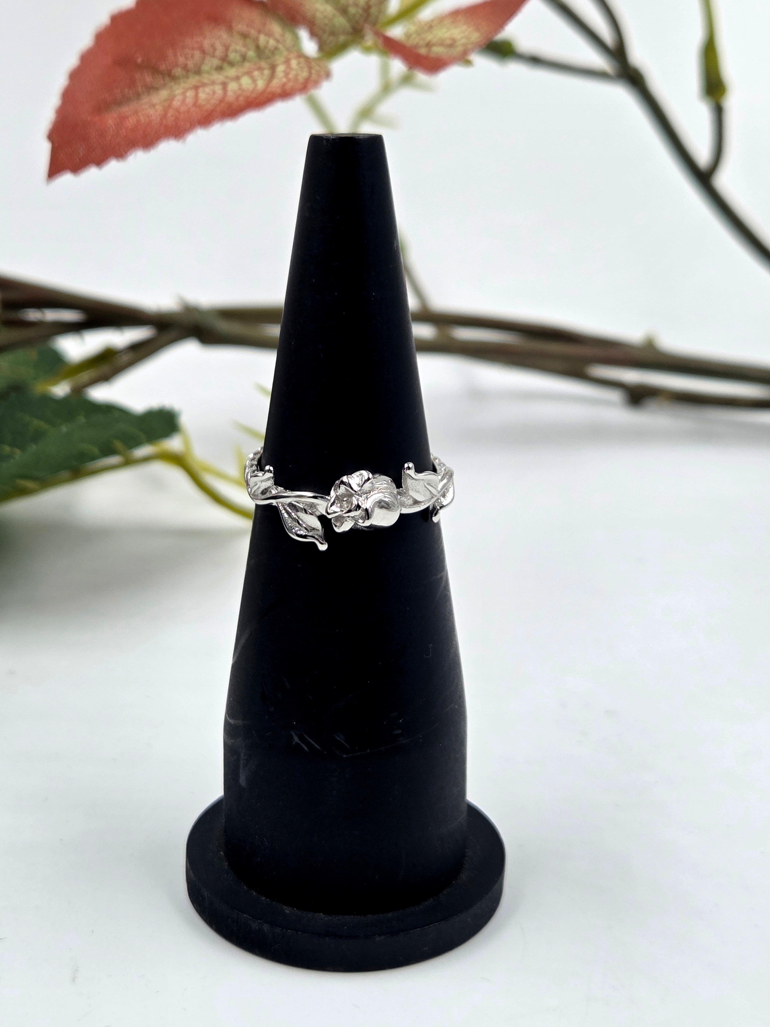 Rose Bloom Sterling Silver Ring