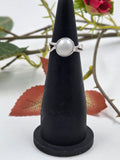 Pearl Focus Ring in Sterling Silver