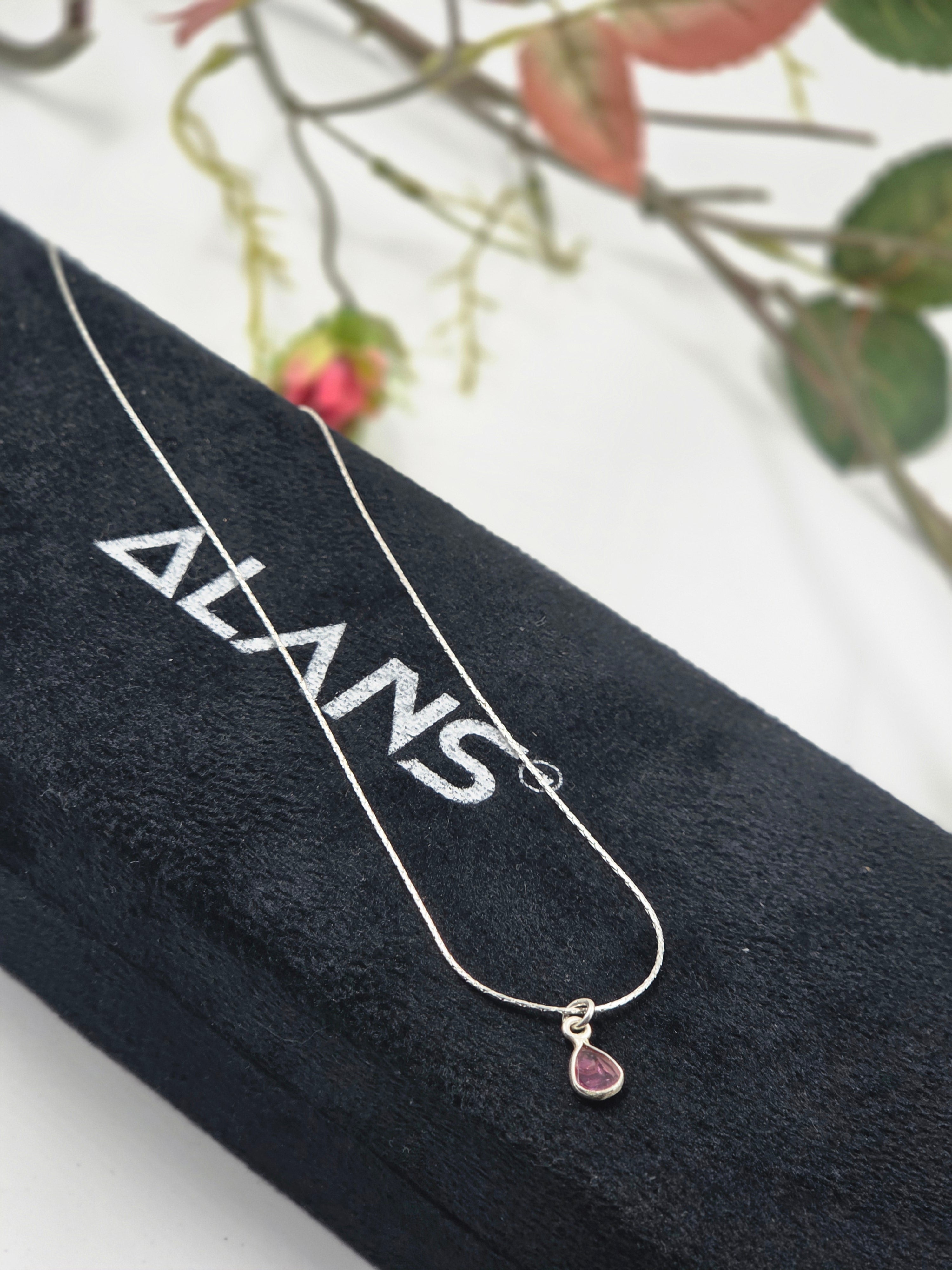 Lightweight Tourmaline Pendant with Sterling Silver Chain