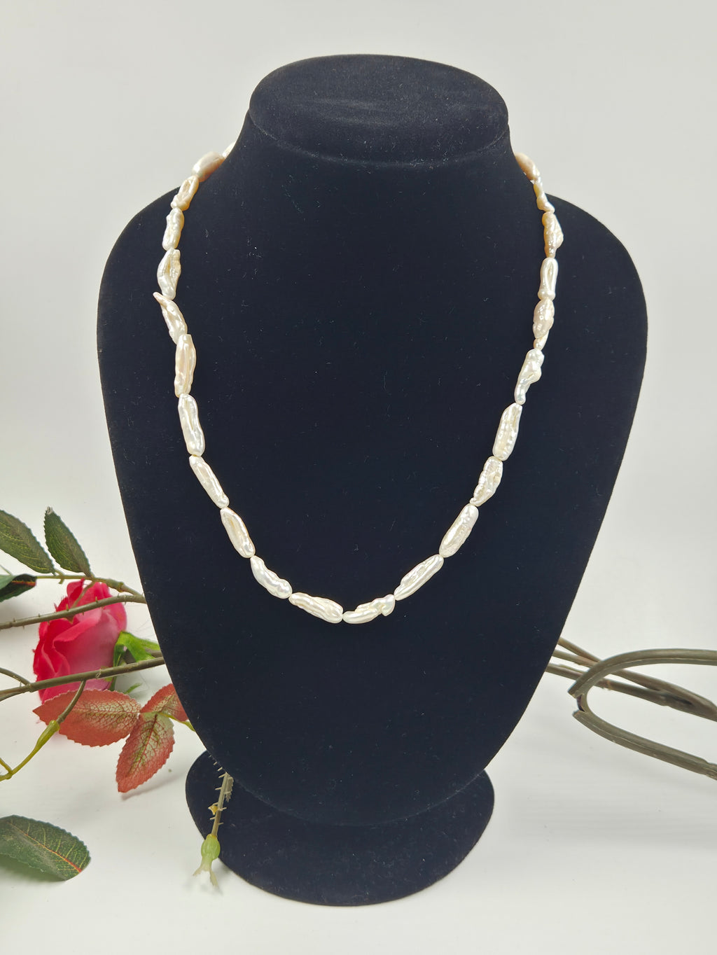 Baroque Freshwater Pearl Necklace with Sterling Silver