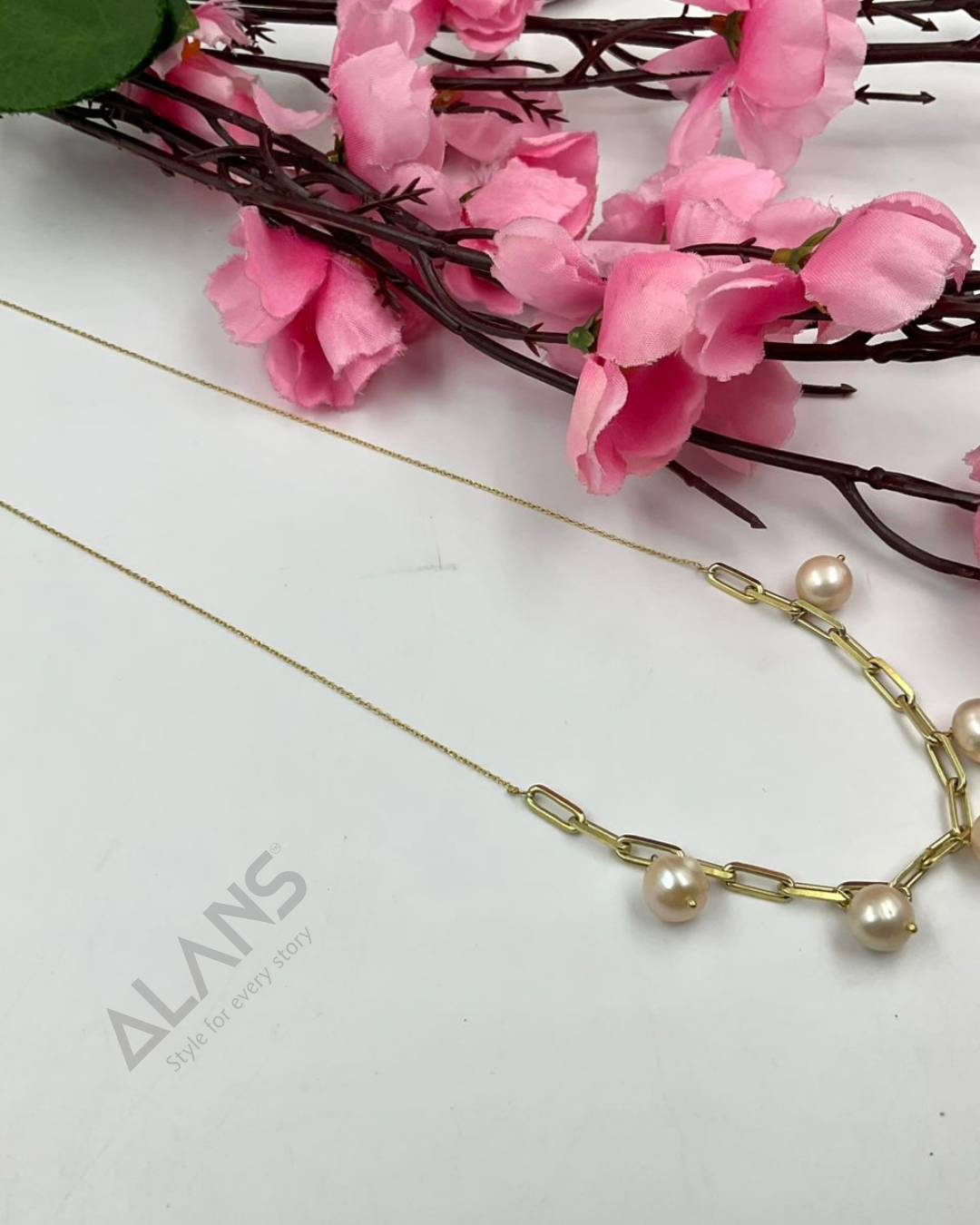 Golden Glow Freshwater Pearl Necklace – Sterling Silver | 9.60g