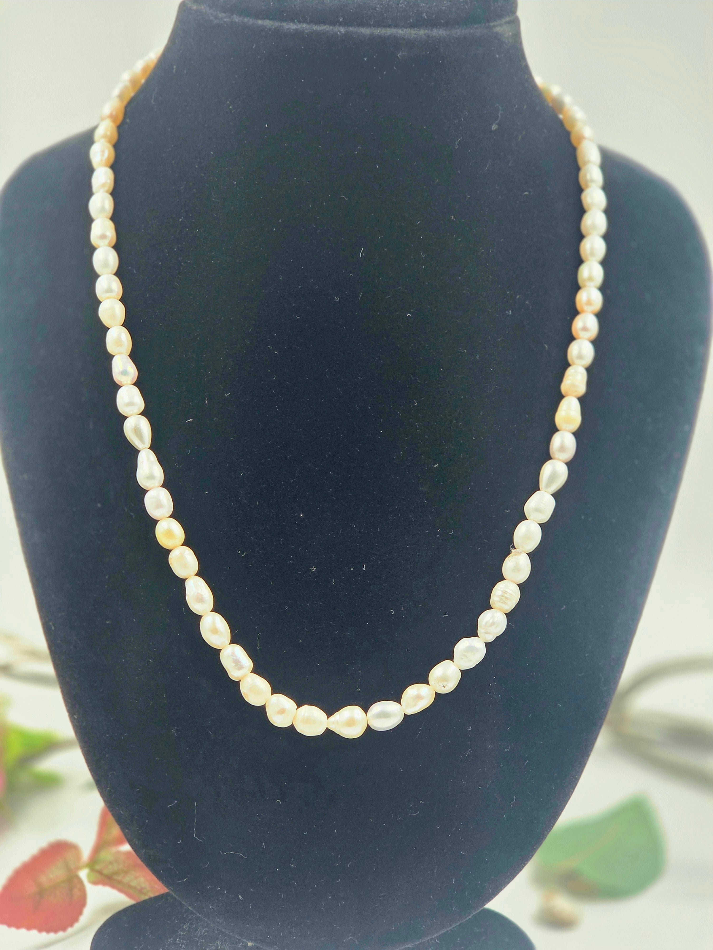 Freshwater Pearl Necklace – Sarafa Style, 5.6–6mm, Single Line