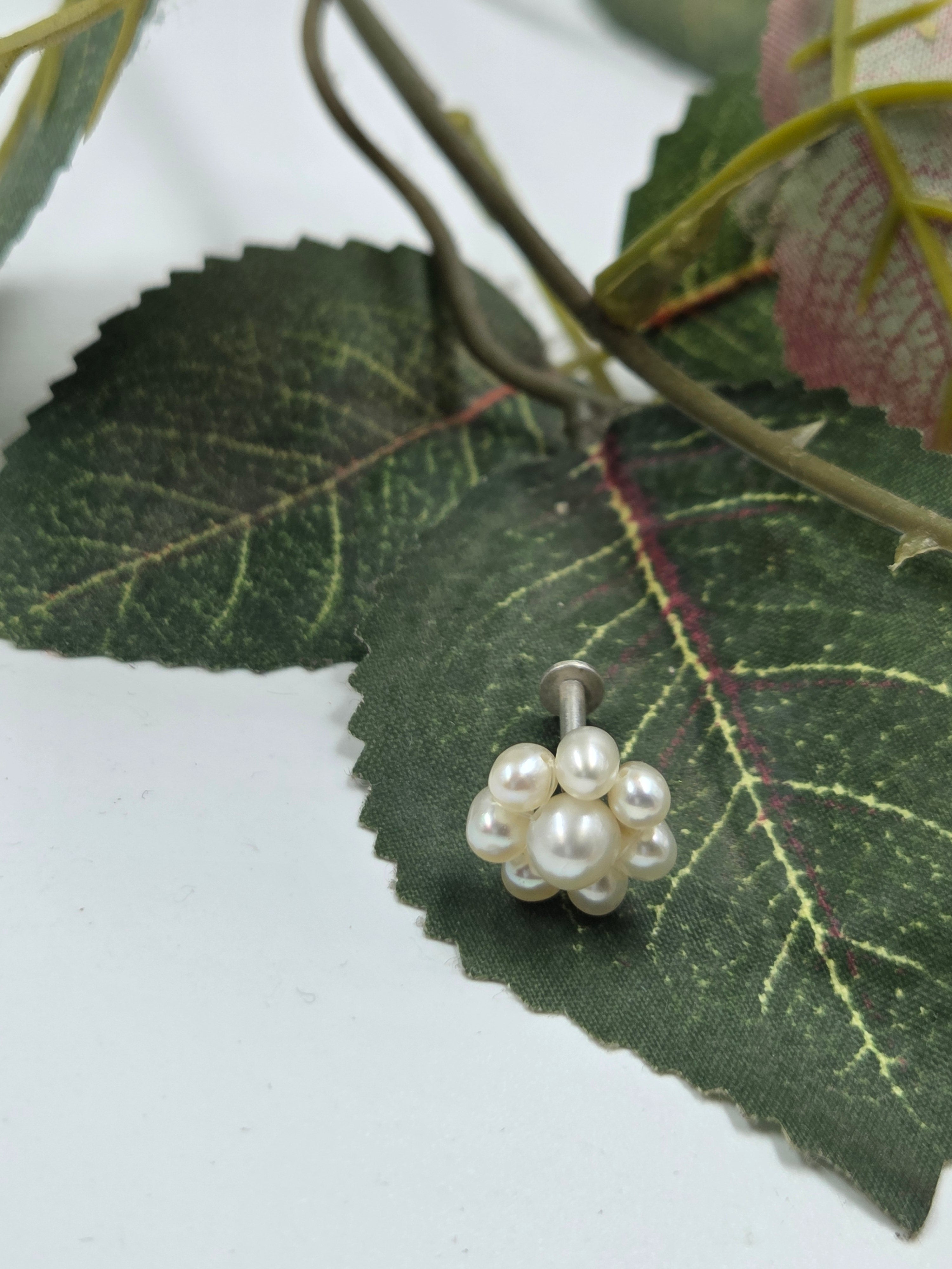 Freshwater Pearl Nose Pin in 925 Sterling Silver