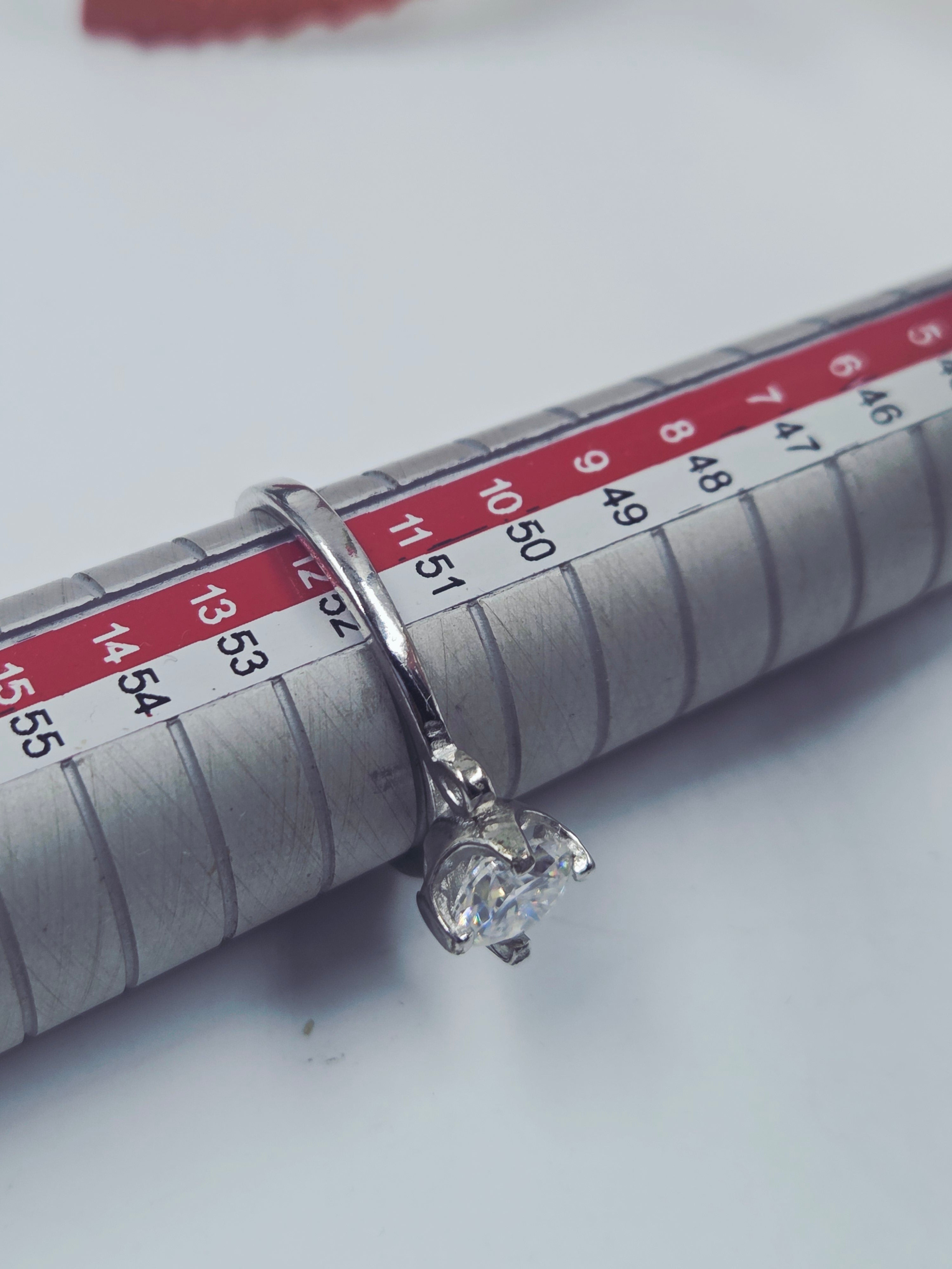 Radiant Moissanite Silver Ring (GRA Certified)