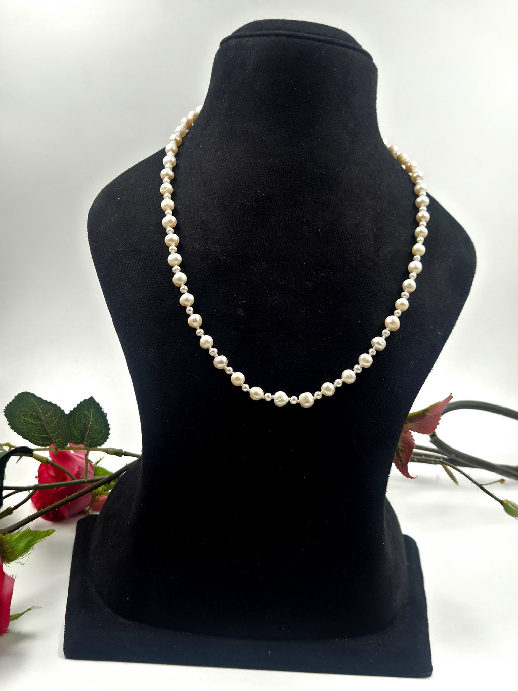 Freshwater Pearl Necklace with Sterling Silver Lock