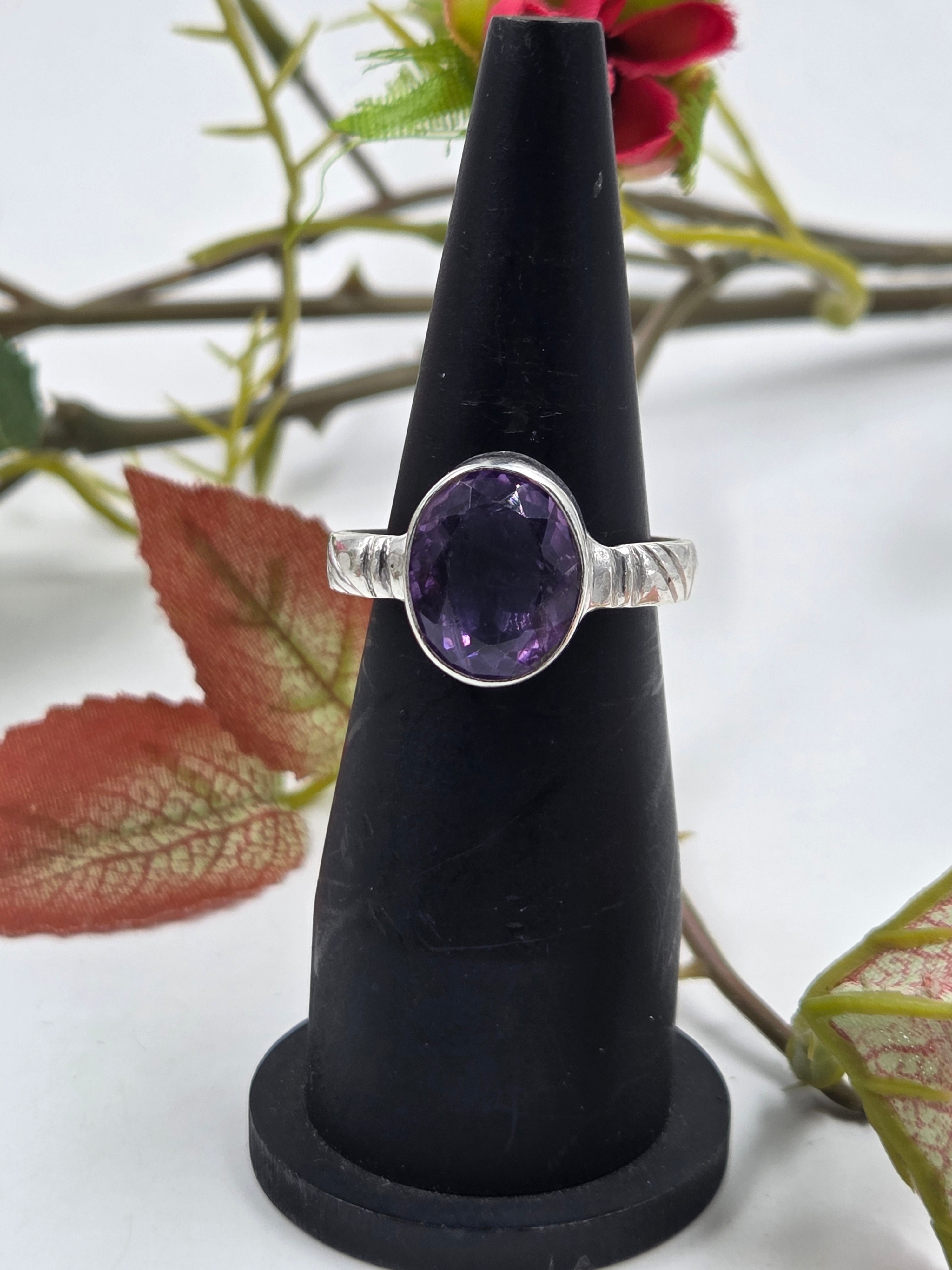Amethyst Men’s Ring in Sterling Silver