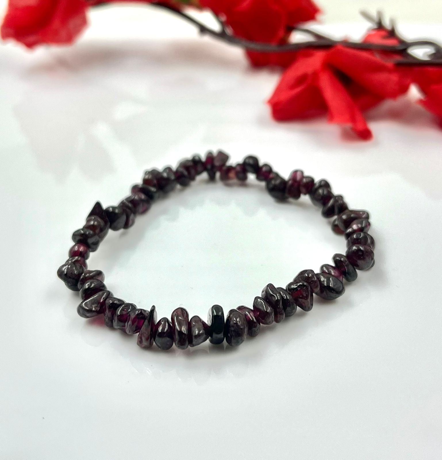 Garnet Bracelet (Elastic)