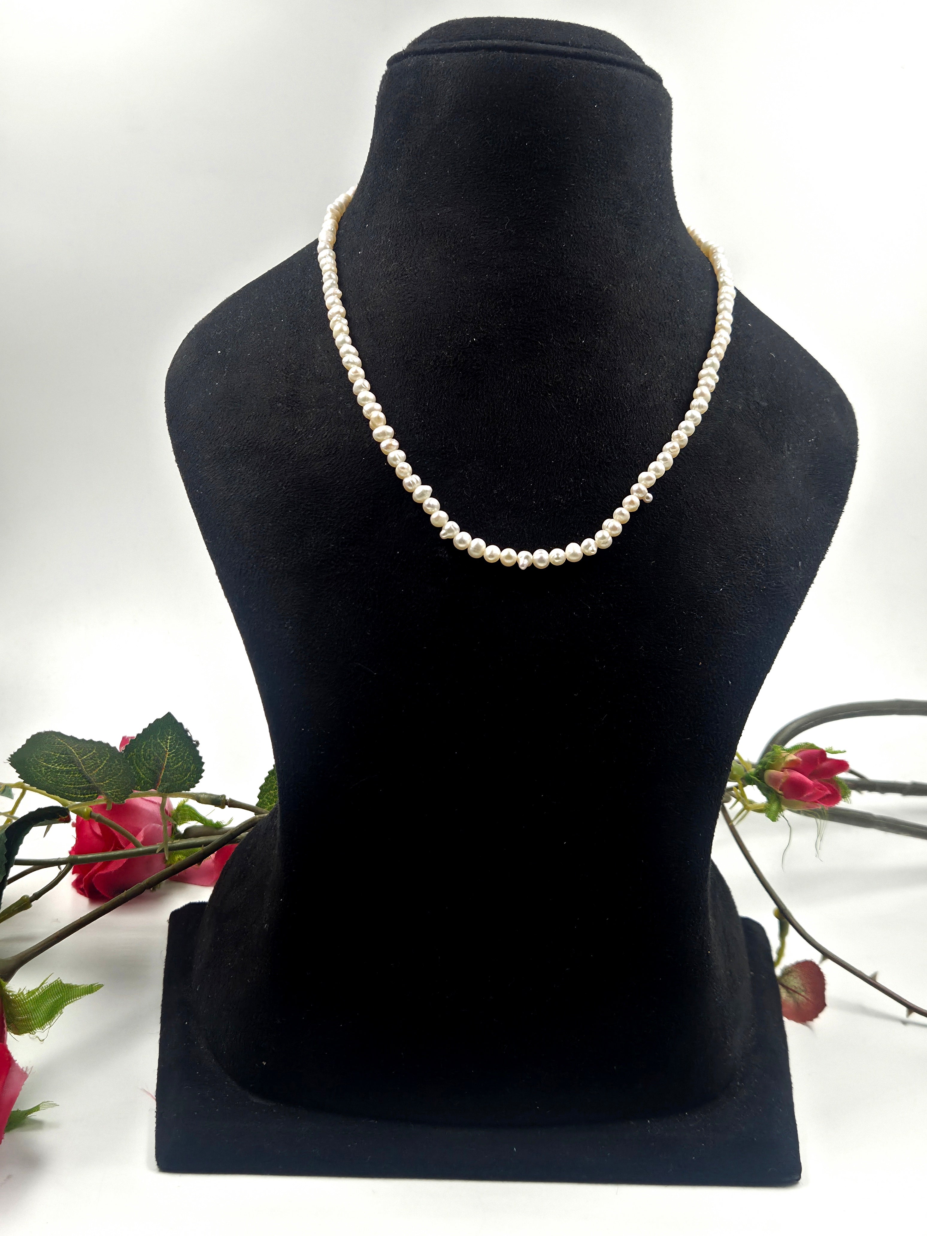 Freshwater Pearl Necklace with Silver Lock