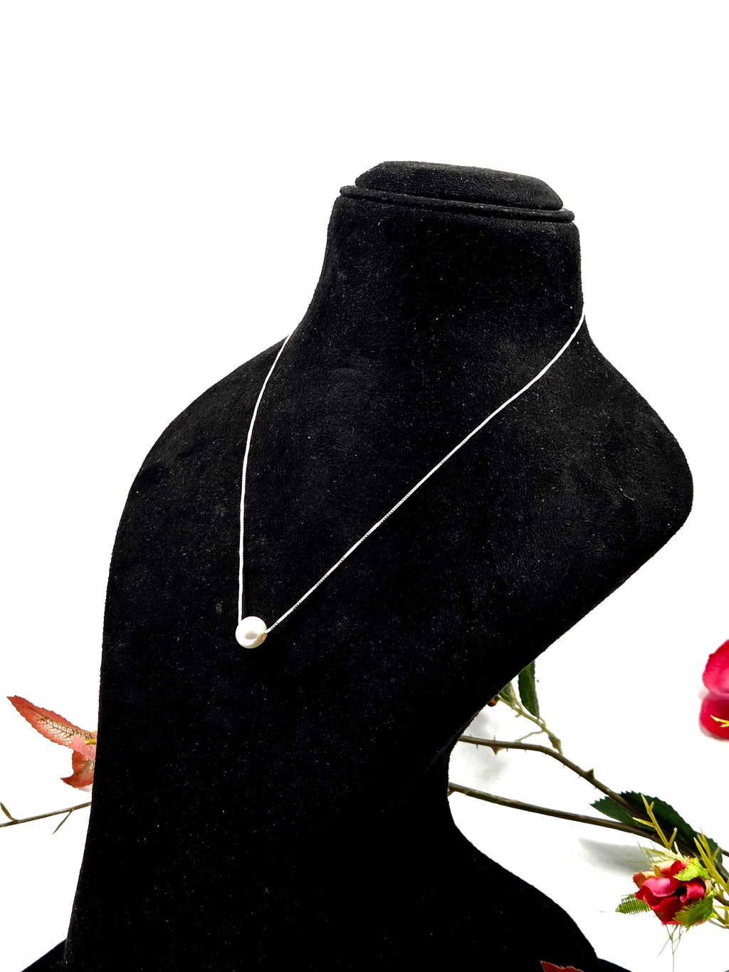Freshwater Pearl Floating Pendant in Sterling Silver