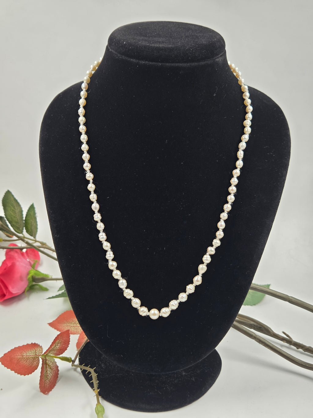 Freshwater Pearl Necklace & Bracelet Set – Sterling Silver, 5mm Pearls