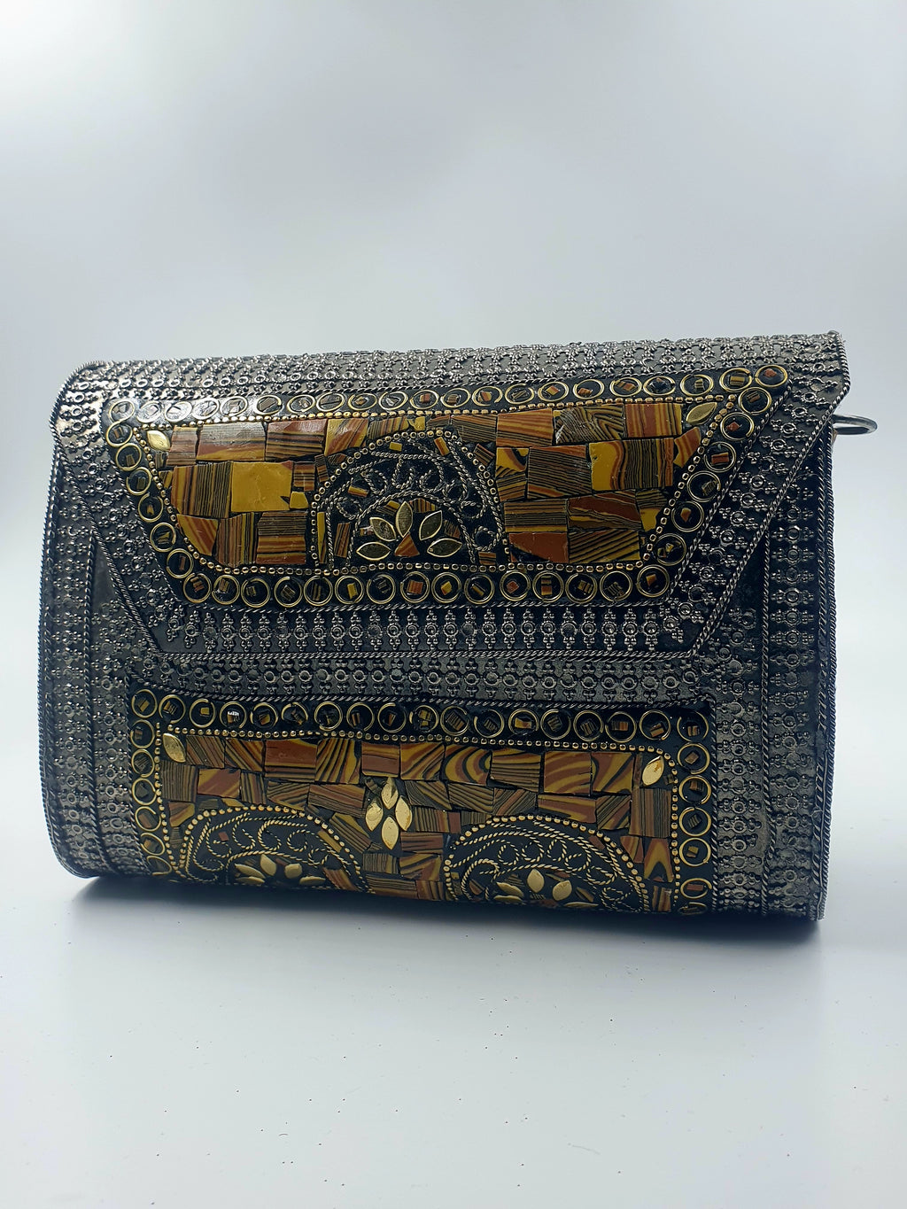Mosaic Metal Art Clutch