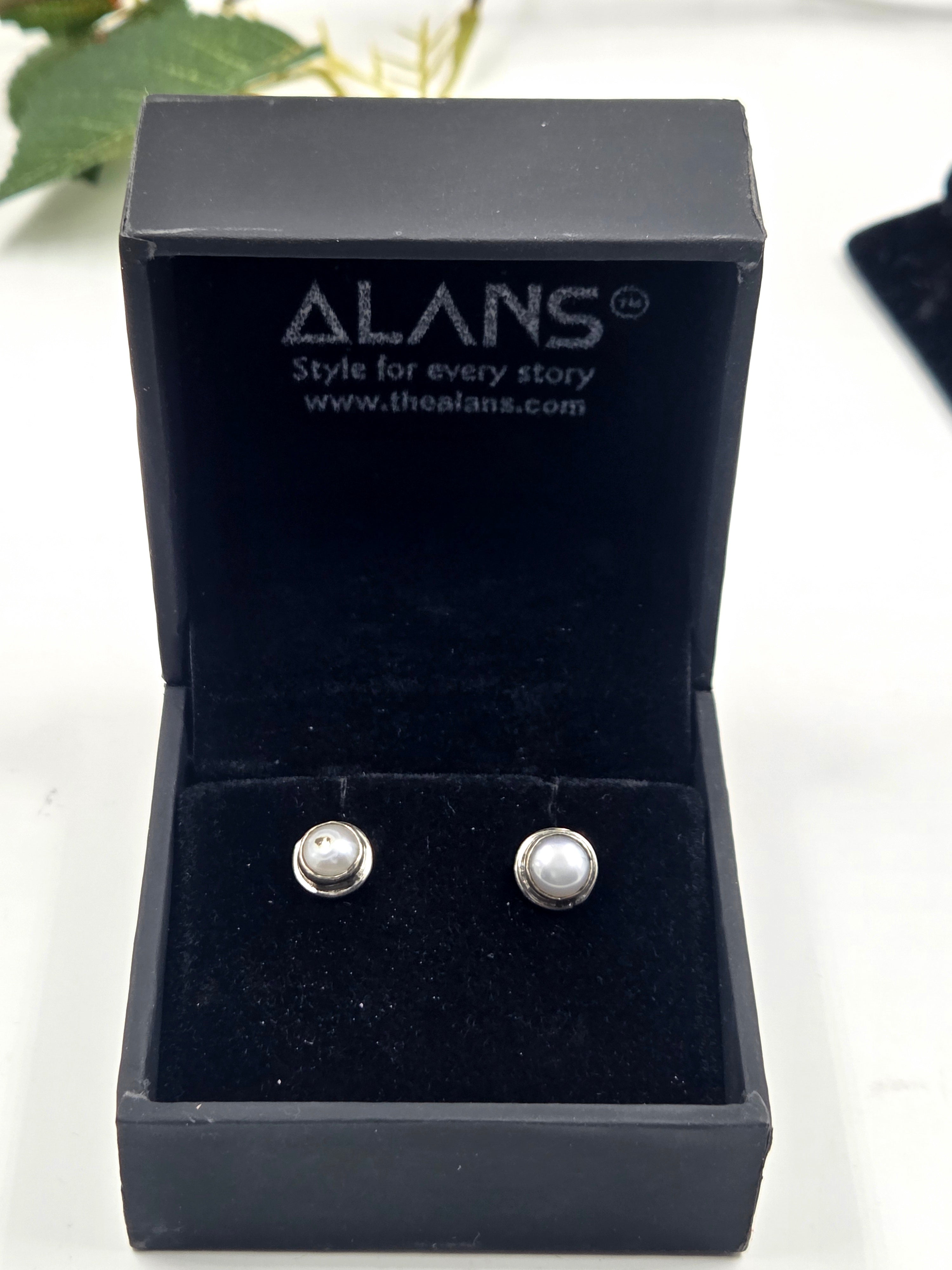 Classic Freshwater Pearl Sterling Silver Studs