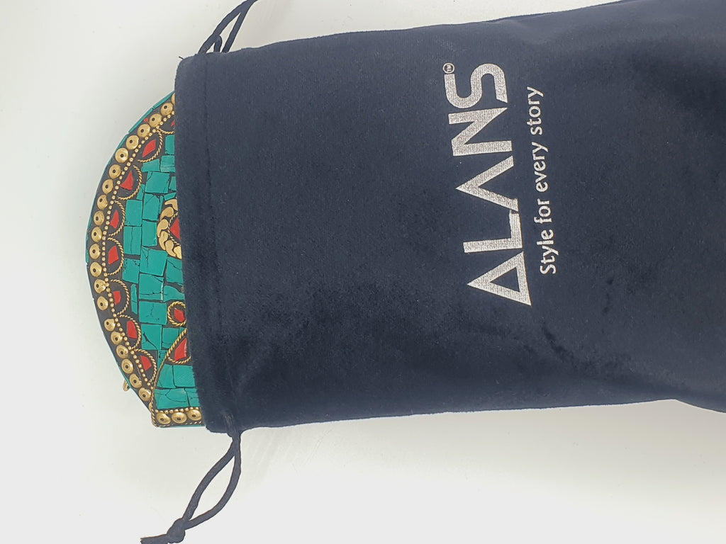 Gleaming Mosaic Inlay Clutch