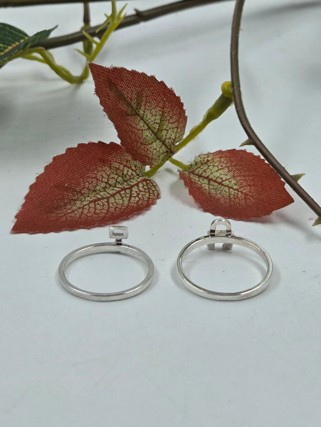 Stackable Lock Style Ring in Sterling Silver