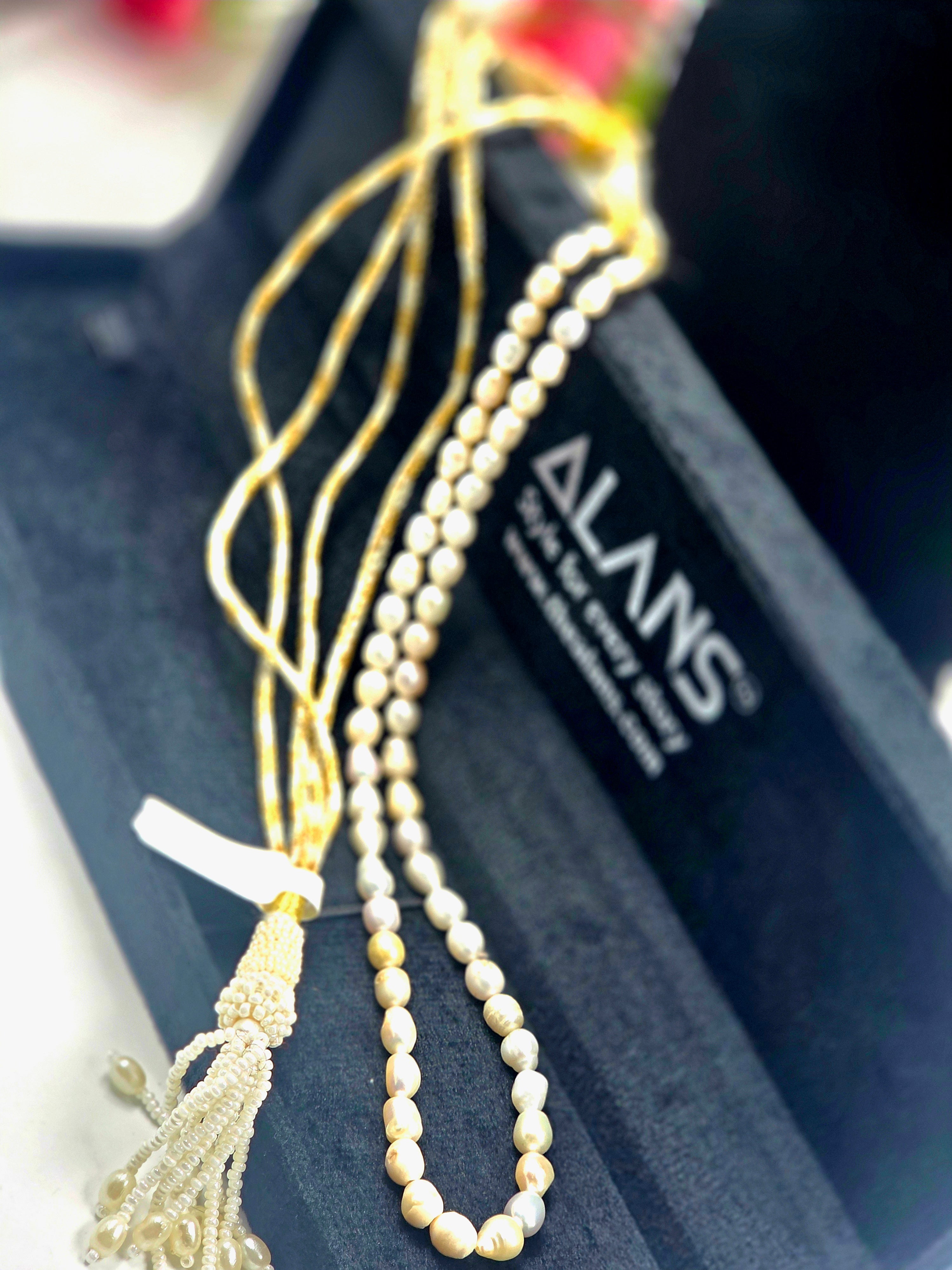 Freshwater Pearl Necklace – Sarafa Style, 5.6–6mm, Single Line