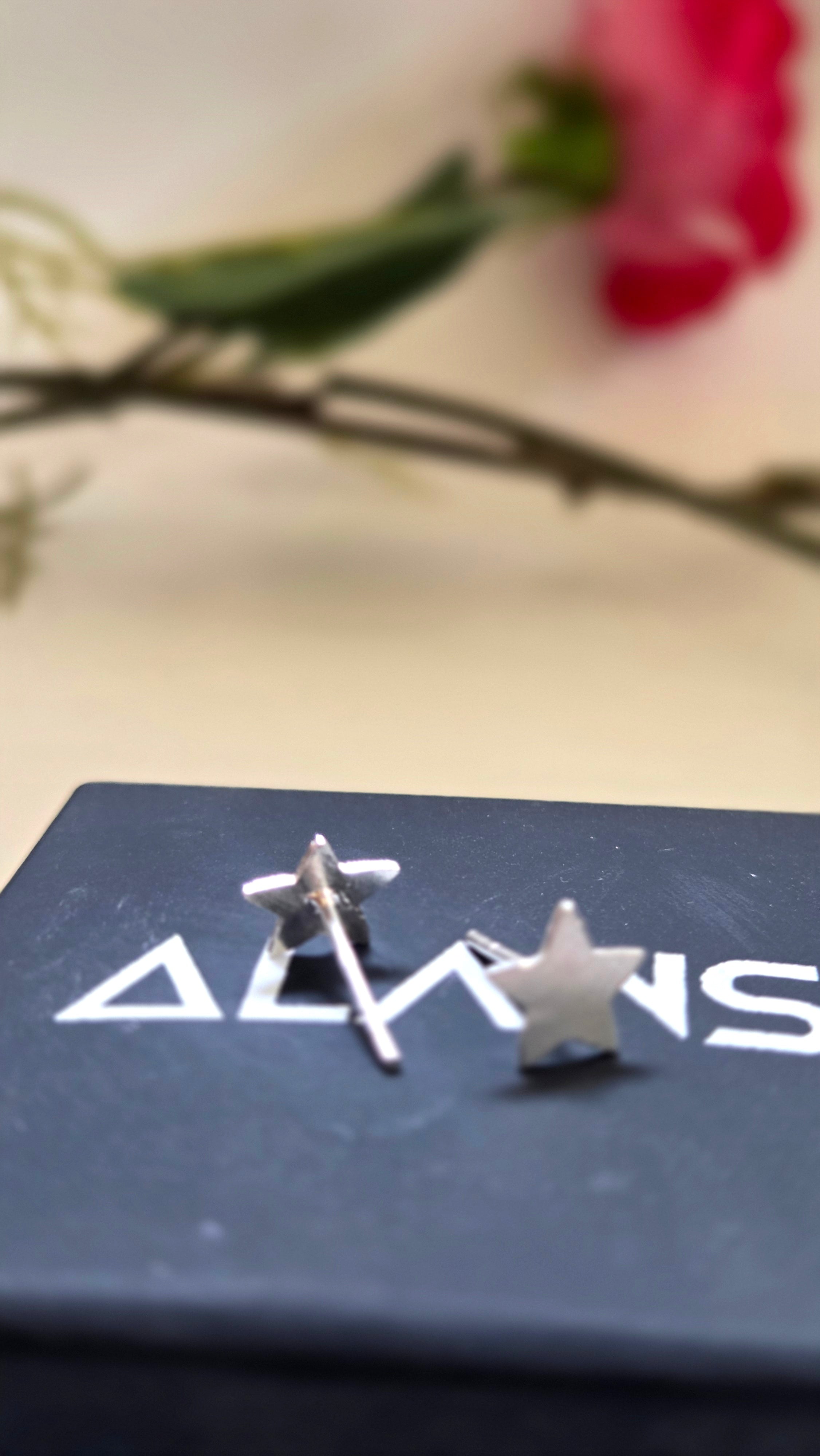 Celestial Star Stud Earrings in Premium Sterling Silver