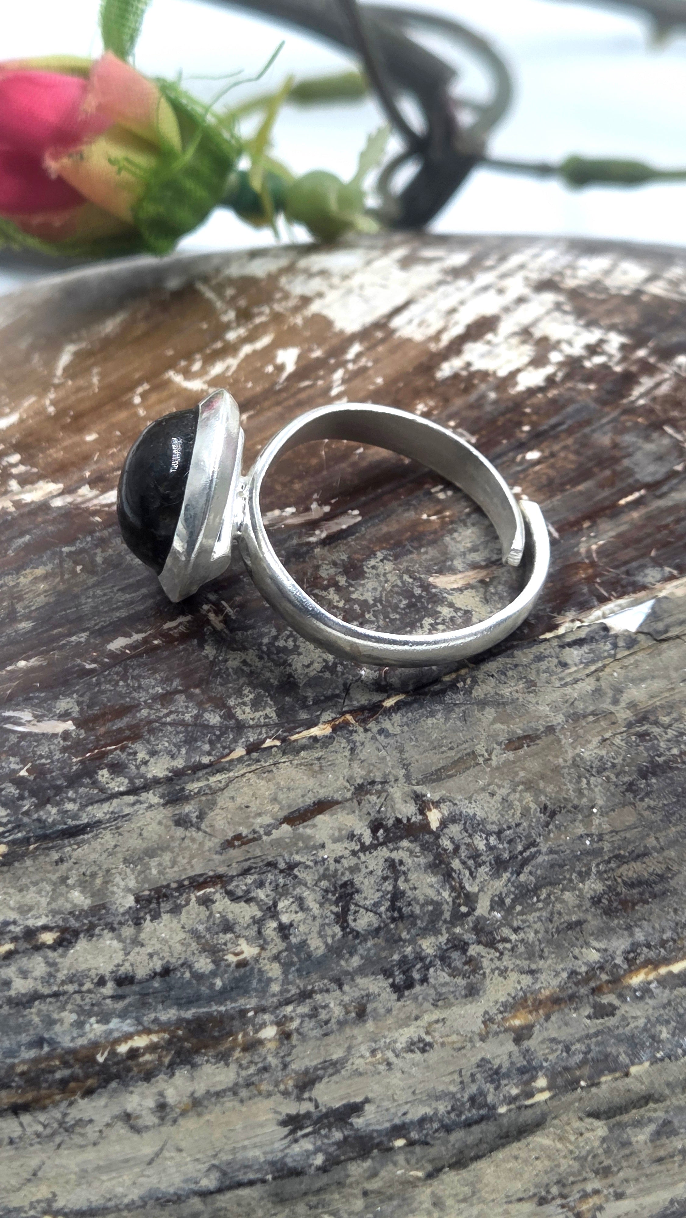 Adjustable Labradorite Ring in 92.5 Sterling Silver