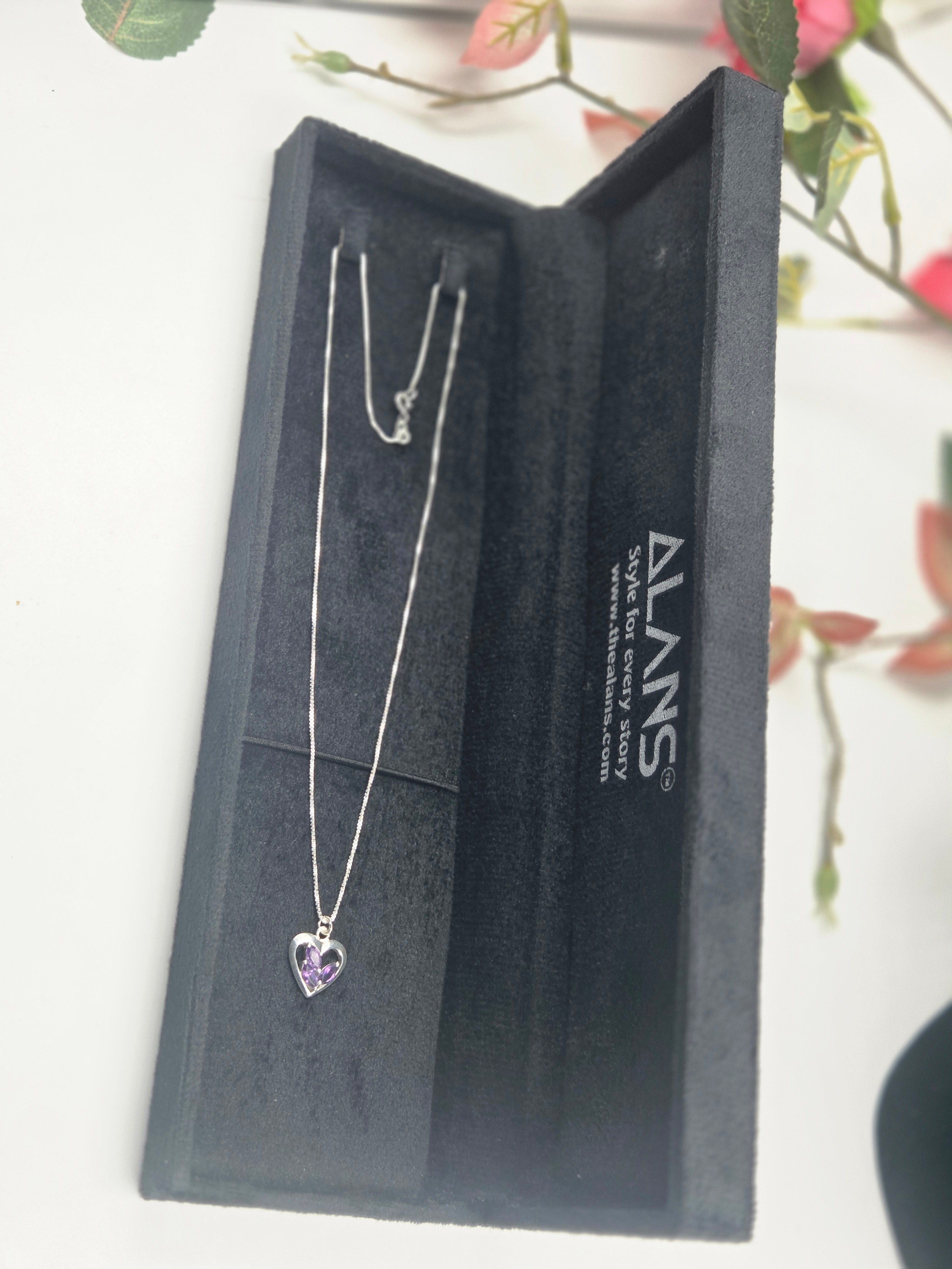 Amethyst Necklace in Sterling Silver