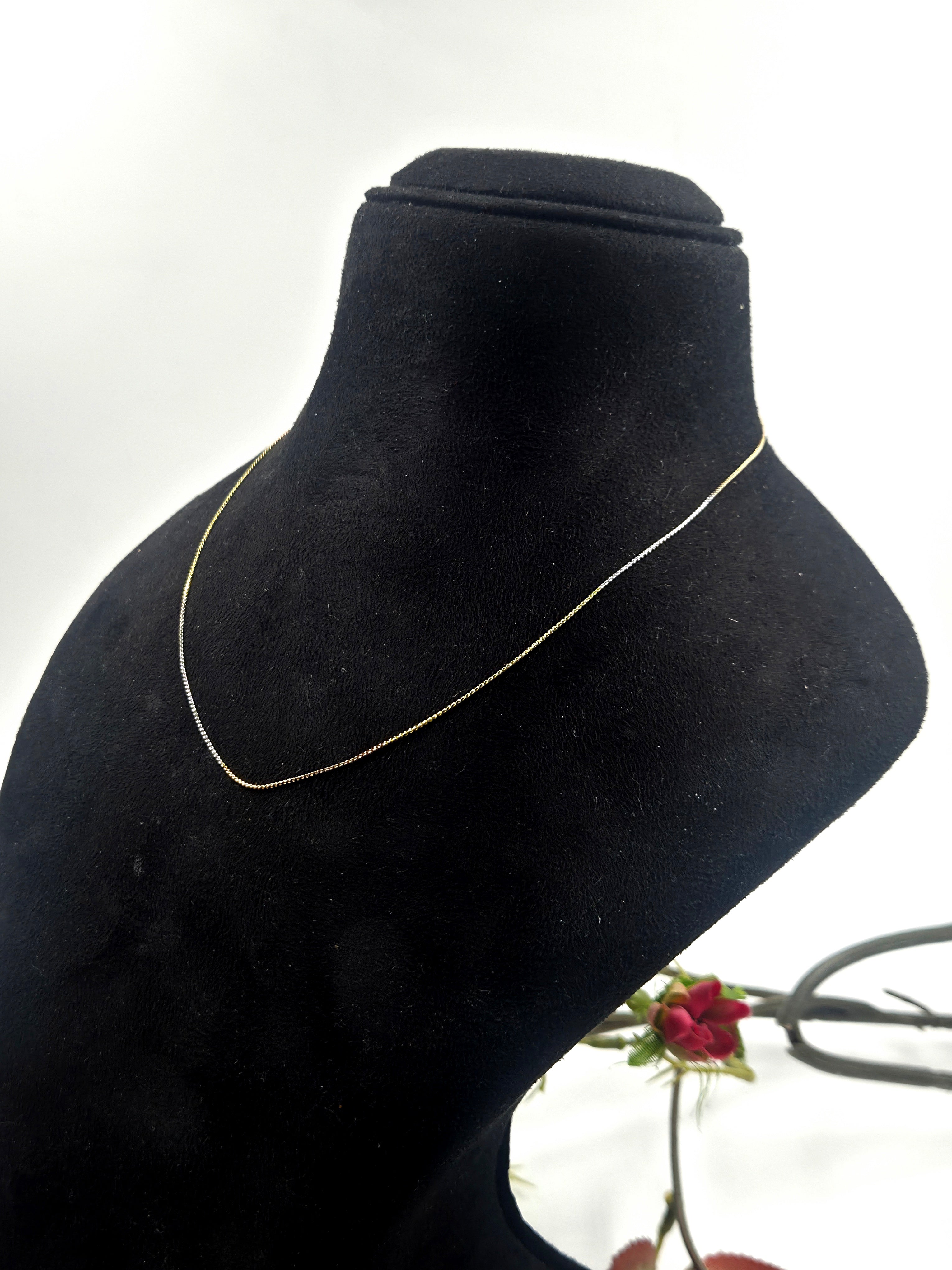 Dual Tone Sterling Silver Chain